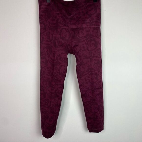 Spanx Seamless Crop Leggings Rose Print Boho L - Picture 2 of 4